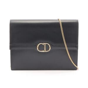 Christian Dior CD Leather Chain Crossbody Bag Black